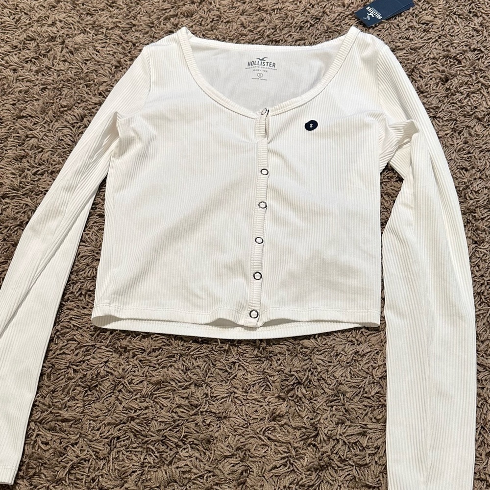 Brand new white hollister long sleeve